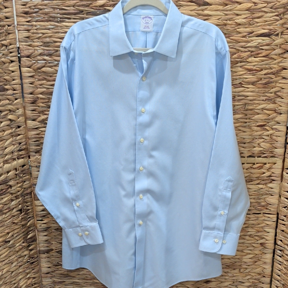 Brooks Brothers Light Blue Oxford Button Down Shirt Size 17-2/3